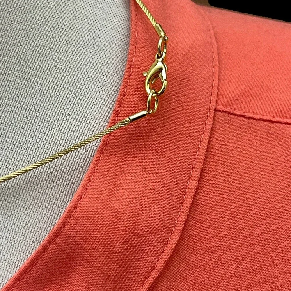 Gold-tone Silver-tone Beads Women's Fashion Wire Necklace‎ NWOT